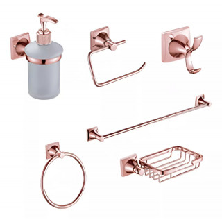 ACCESORIOS BAÑO ACRI 6 PCS ROSA