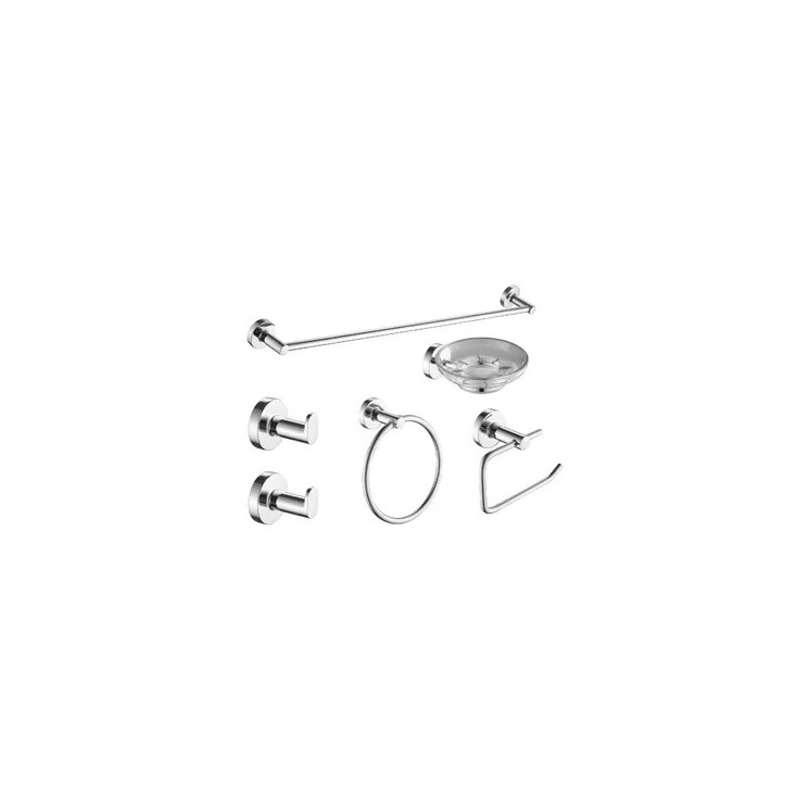 ACCESORIOS BAÑO INOX  X 6PCS
