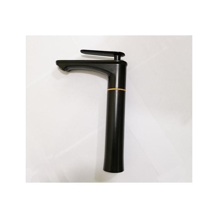 CANILLA MONOCOMANDO ZINC NEGRA ALTA 30CM