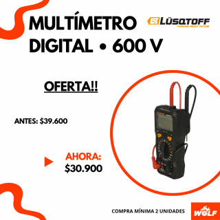 MULTÍMETRO DIGITAL • 600 V