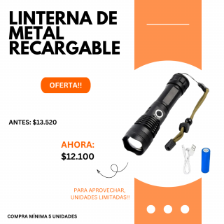 LINTERNA METAL RECARGABLE