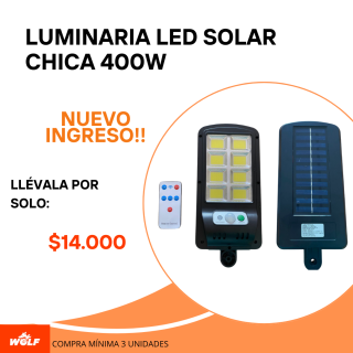 LUMINARIA SOLAR CHICA 400W