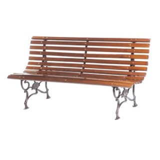 BANCO DE PLAZA INDIVIDUAL BARNIZ 15 TABLAS 2MTS