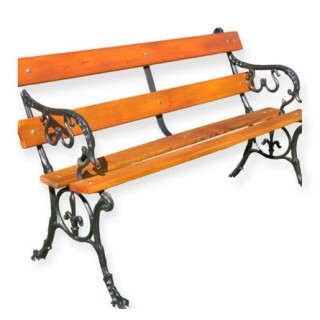 BANCO TIPO INGLES C/ APOYA BRAZO BARNIZ 4 TABLAS 0.60 MTS