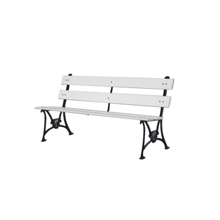 BANCO TIPO INGLES S/ APOYA BRAZO M. BLANCA 4 TABLAS 1 MTS