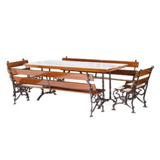 JUEGO DE QUINCHO BARNIZ S/ APOYA BRAZOS