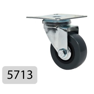 RUEDAS DE PP NEGRO Y PVC GRIS