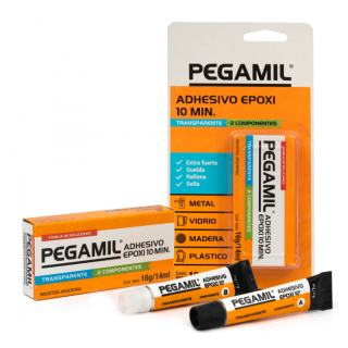 ADHESIVO EPOXI 10MIN - TRANSPARENTE 14ml PEGAMIL
