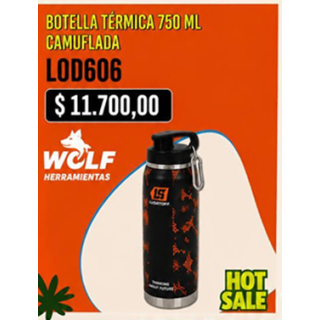 BOTELLA TERMICA 750ML CAMUFLADA