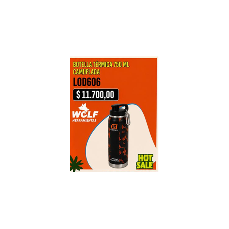 BOTELLA TERMICA 750ML CAMUFLADA