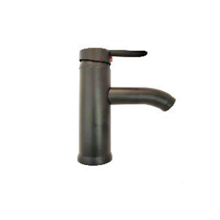 CANILLA MONOCOMANDO 17 CM REDONDA - NEGRA