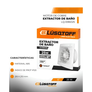 EXTRACTOR DE BAÑO 6" LUSQTOFF