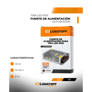 FUENTE DE ALIMENTACION PARA TIRA LED IP20 120W