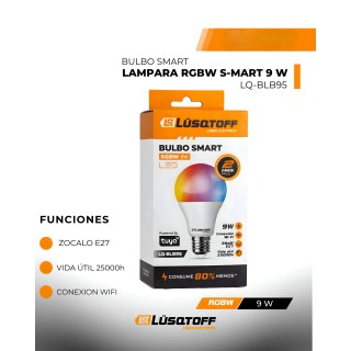 LAMPARA BULBO SMART RGBW 9W